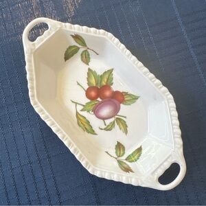 Spode Trinket Nut Condiment Dish w/Handles Fruit Themed England